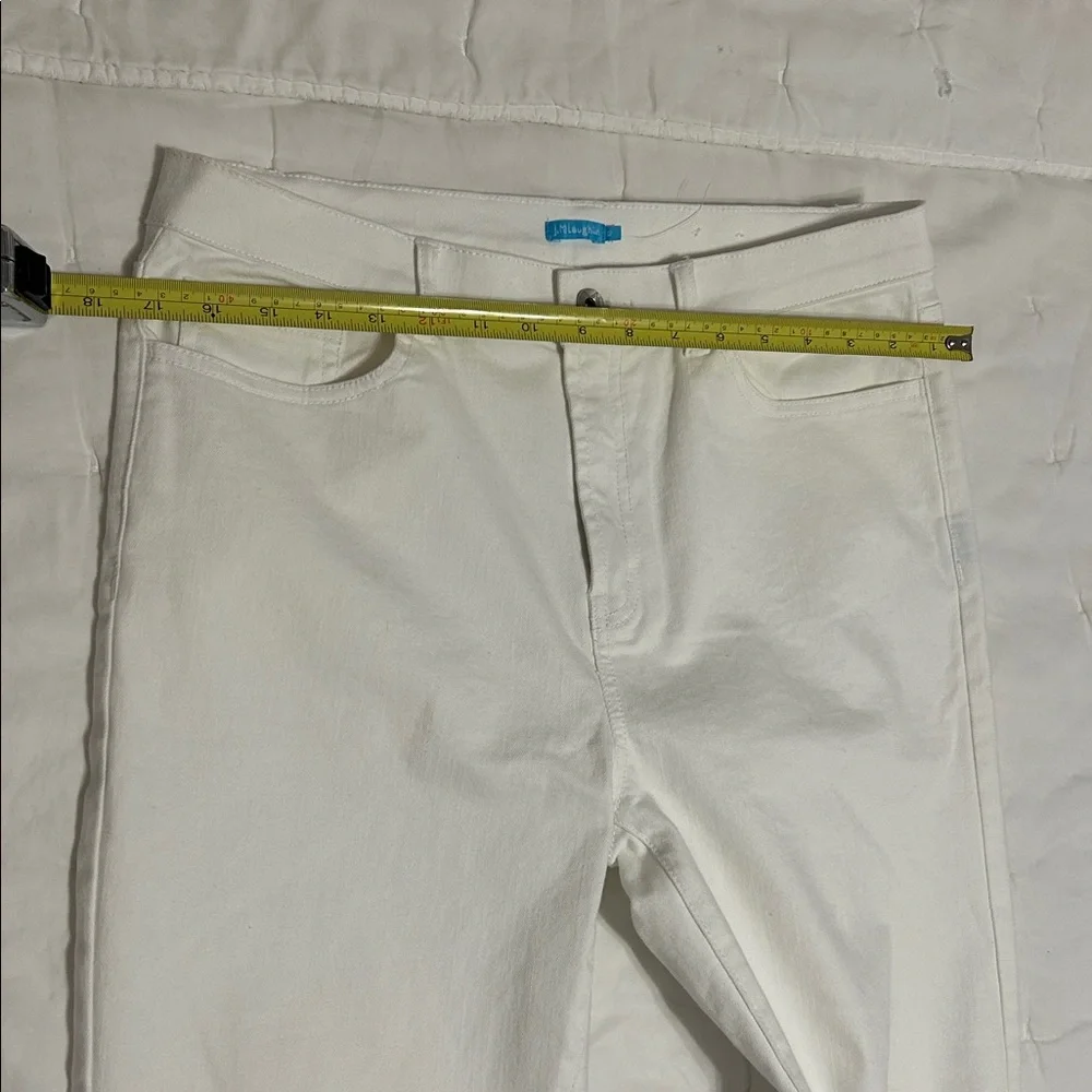 J. McLaughlin White Scallop-Hem Cropped Jeans - Picture 7 of 7